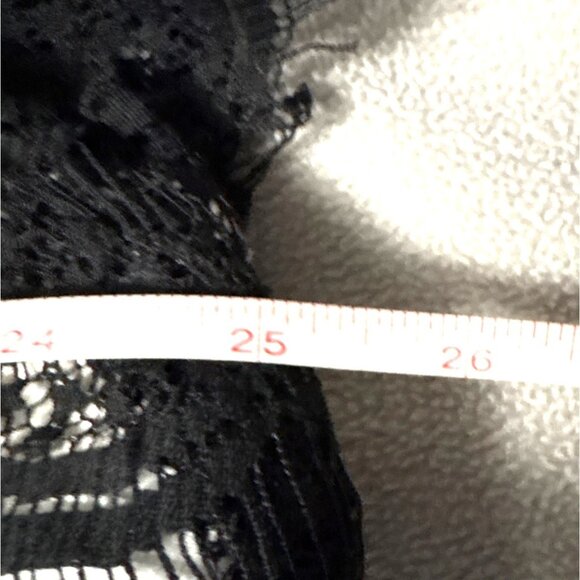 Black & White Lace Overlay Dress By Catherines 2X 22/24W Polyester/Spandex Blend - Picture 4 of 5